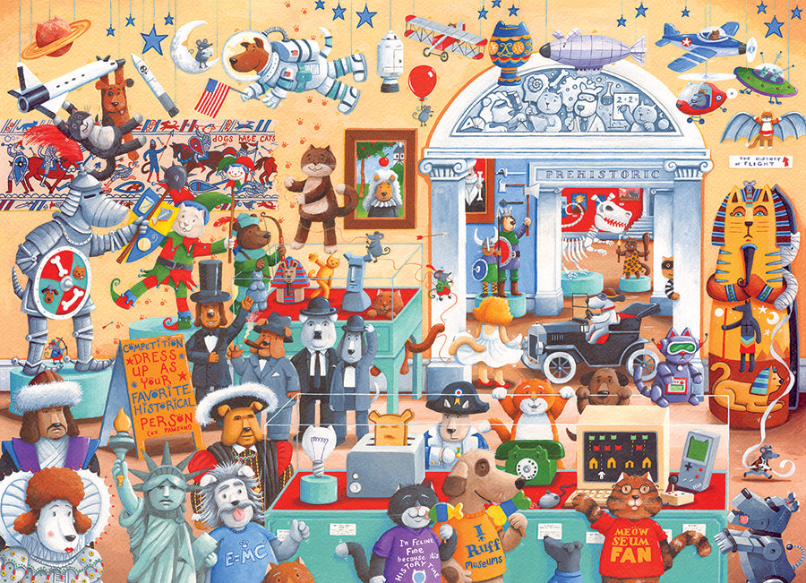 Musée des chats et chiens (puzzle de la famille)