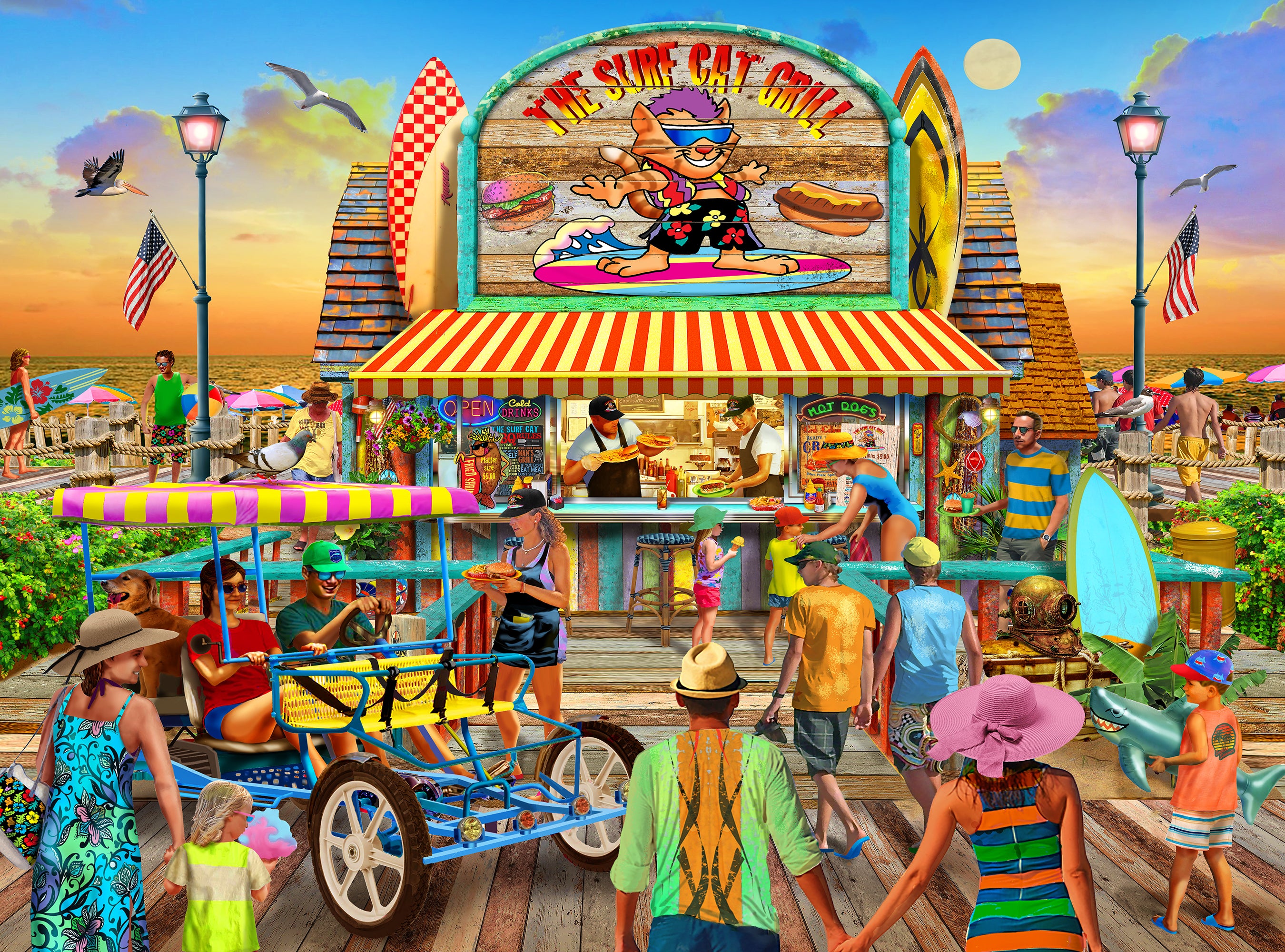 Le surf Cat Grill (1000pcs)