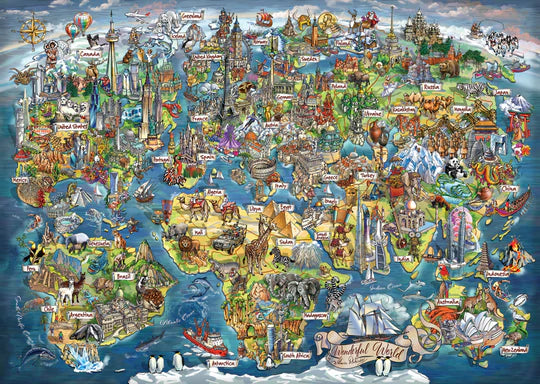 Magnifique carte du monde (3000pcs)