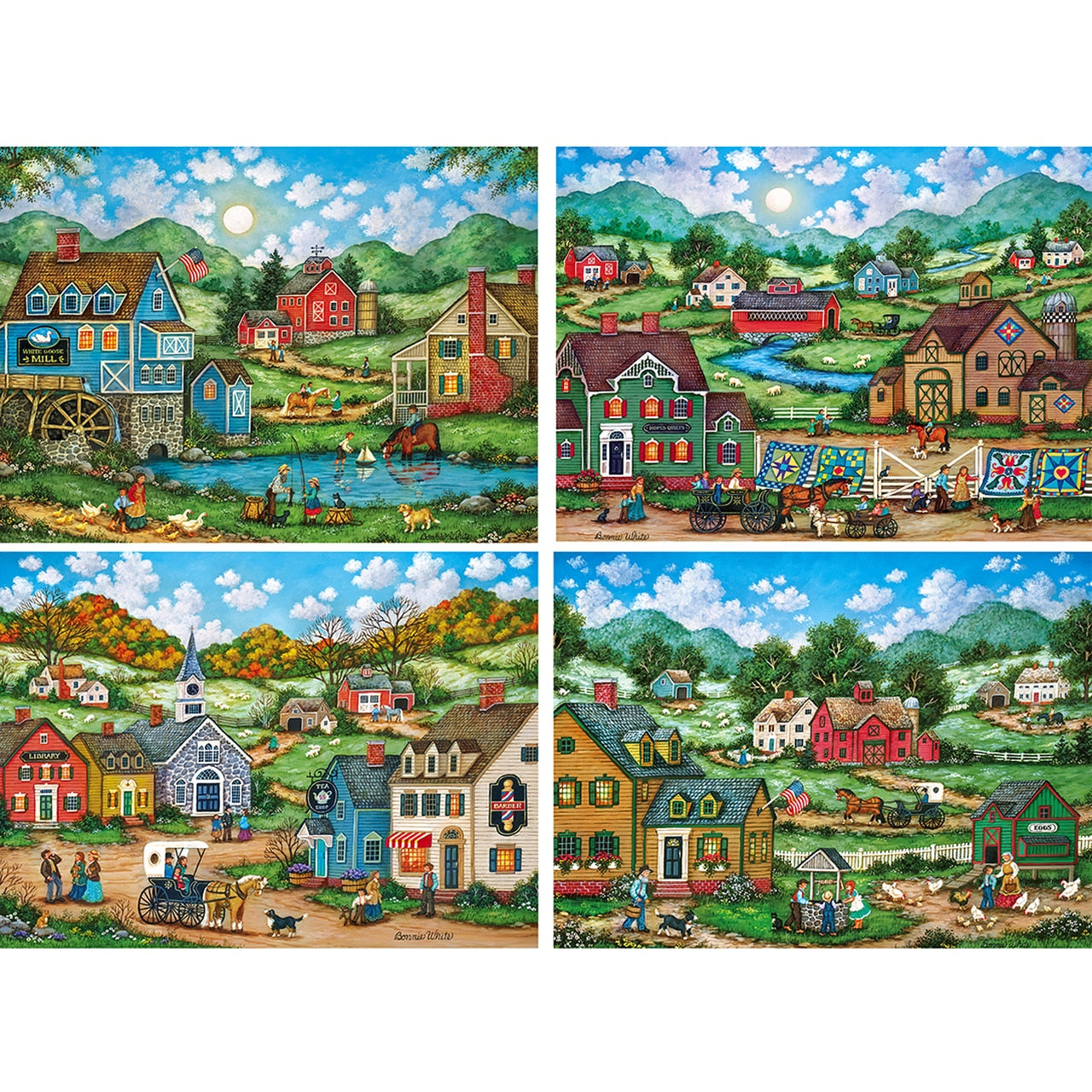 Living Simple, Bonnie White - 4 Pack Assortiment