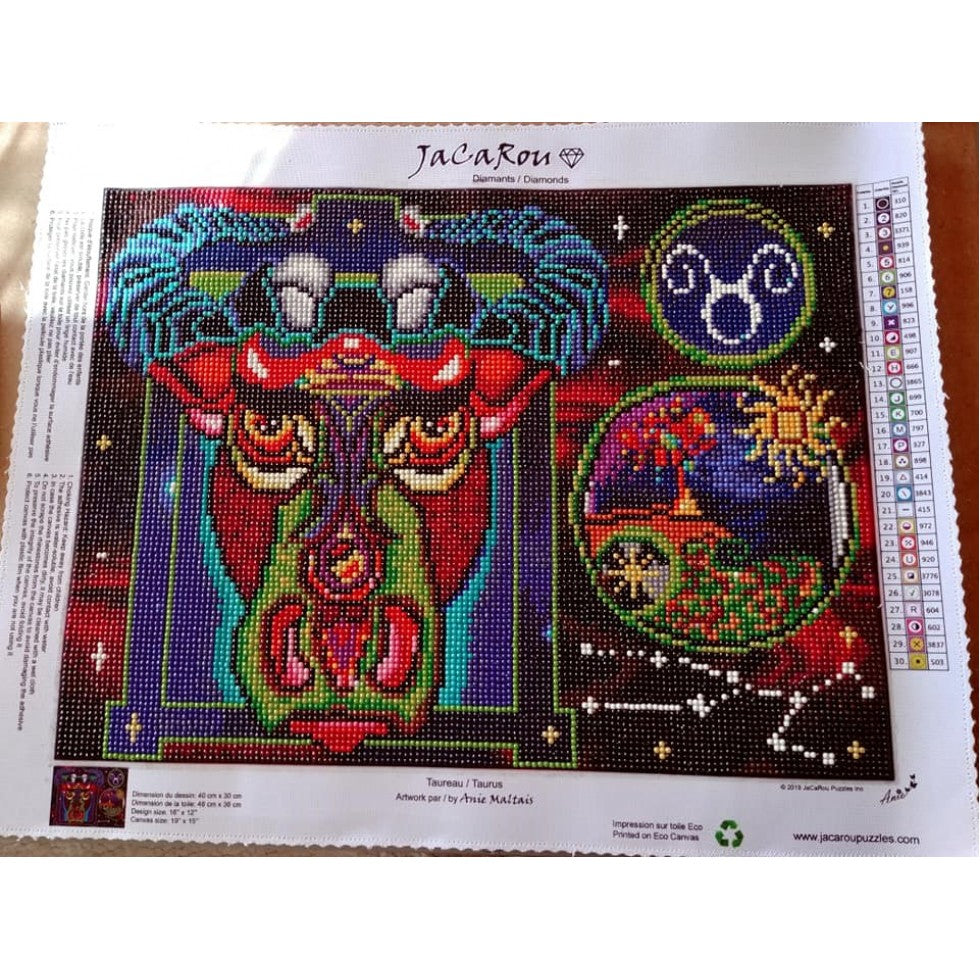 Taureau / Taurus, peinture de diamant