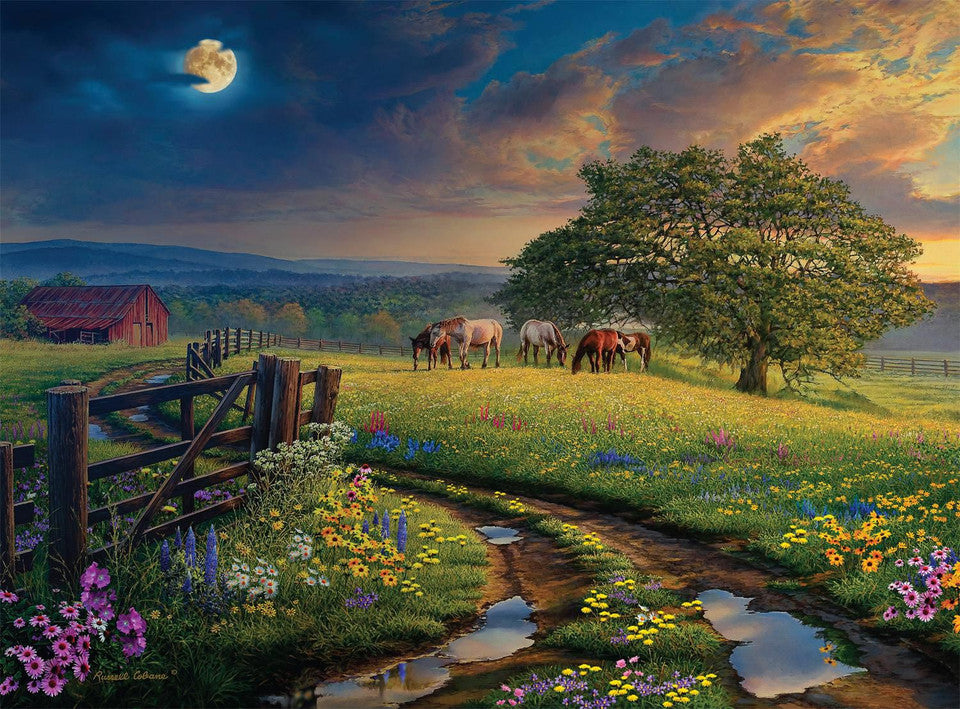 Nuit et jour: crépuscule et aube à la ferme