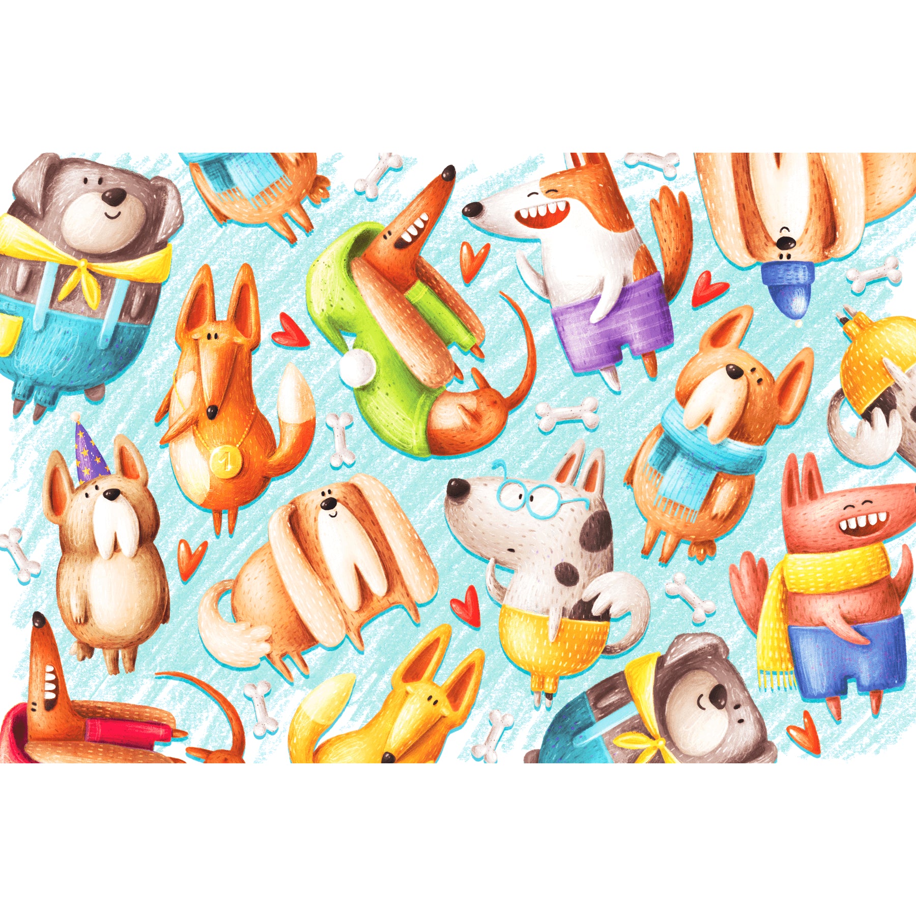 Chien parti - mini puzzle