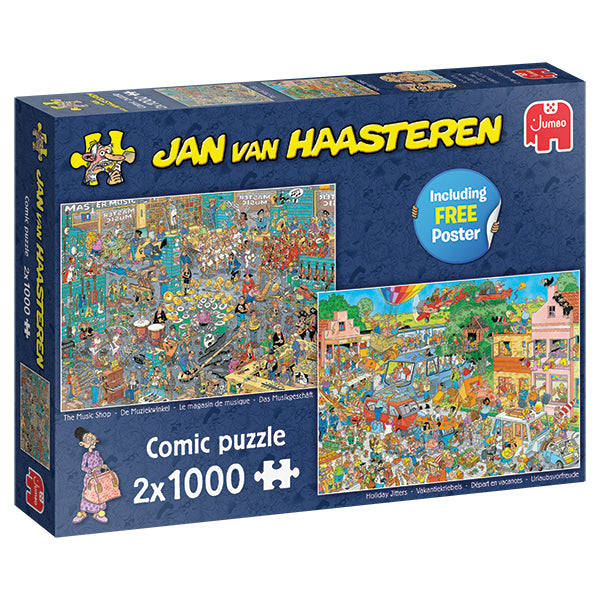 JVH 2-in-1 - Music Shop & Holiday Jitters / Le magasin de musique & Départ en vacances (2×1000 pieces)