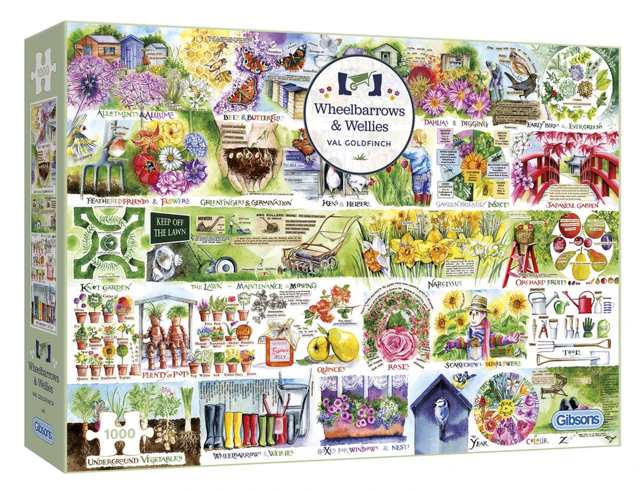 Wheelbarrows & Wellies, Val Goldfinch (1000pcs)