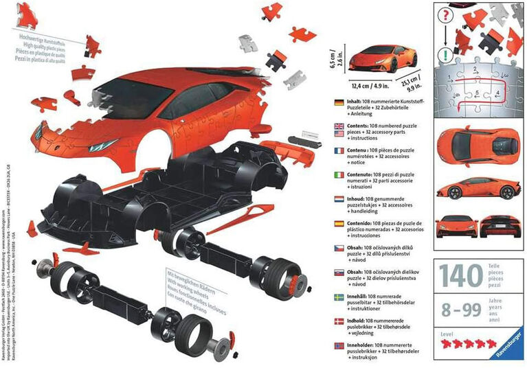 Ravensburger Lamborghini Huracan (3D Puzzle)
