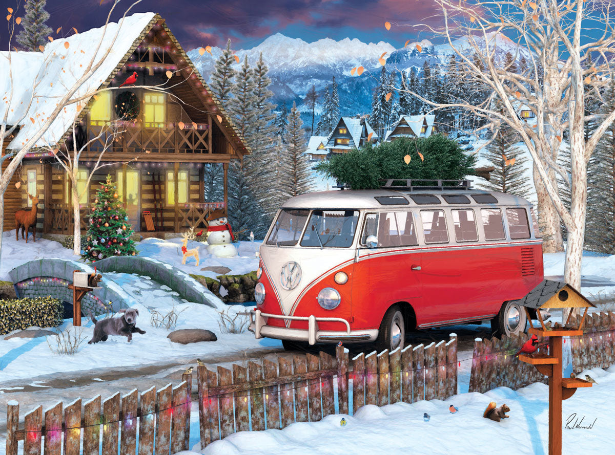 VW Christmas Bus Collectable Tin (550pcs)