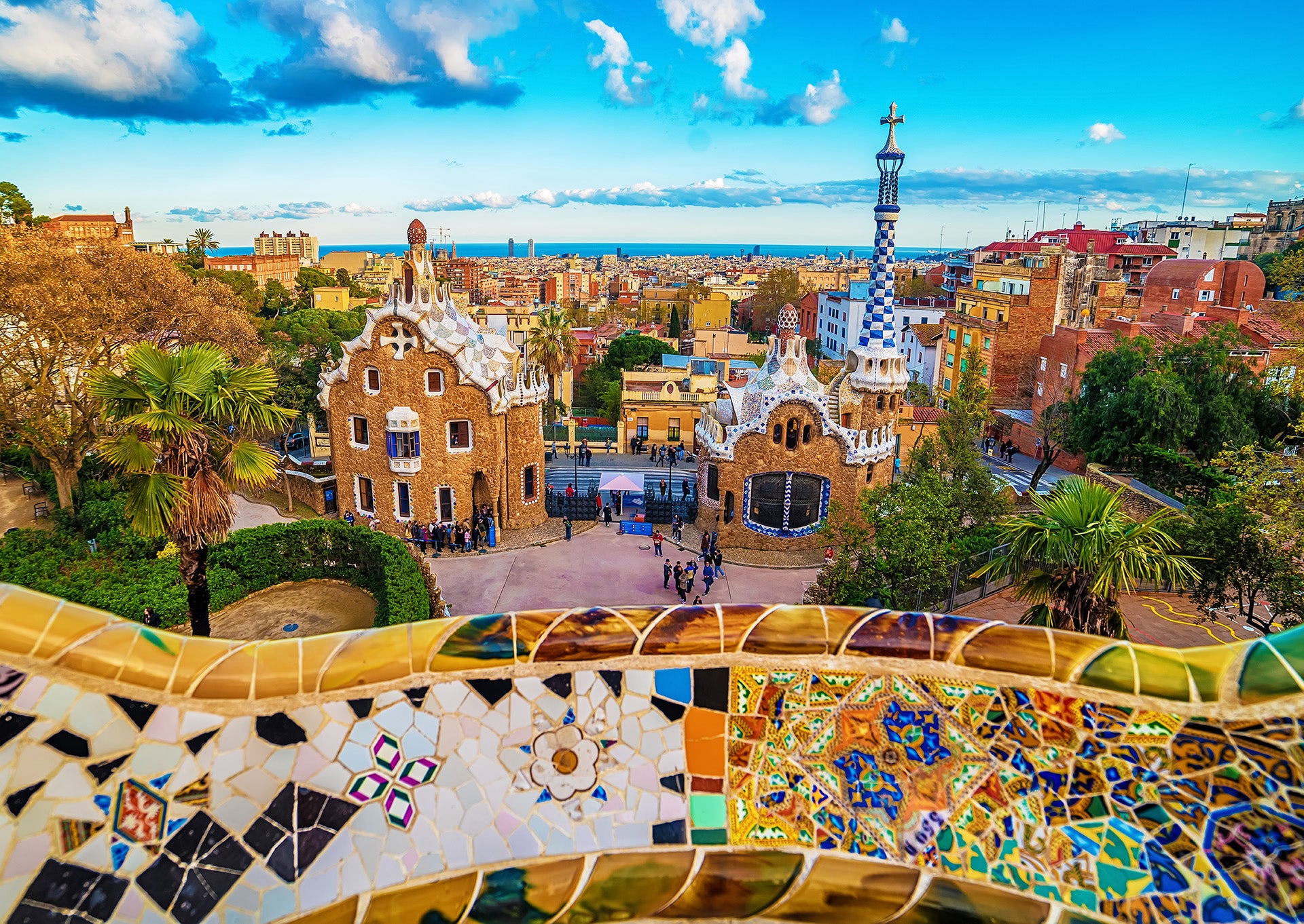 Vue depuis Park Guell, Barcelone (1000pcs)