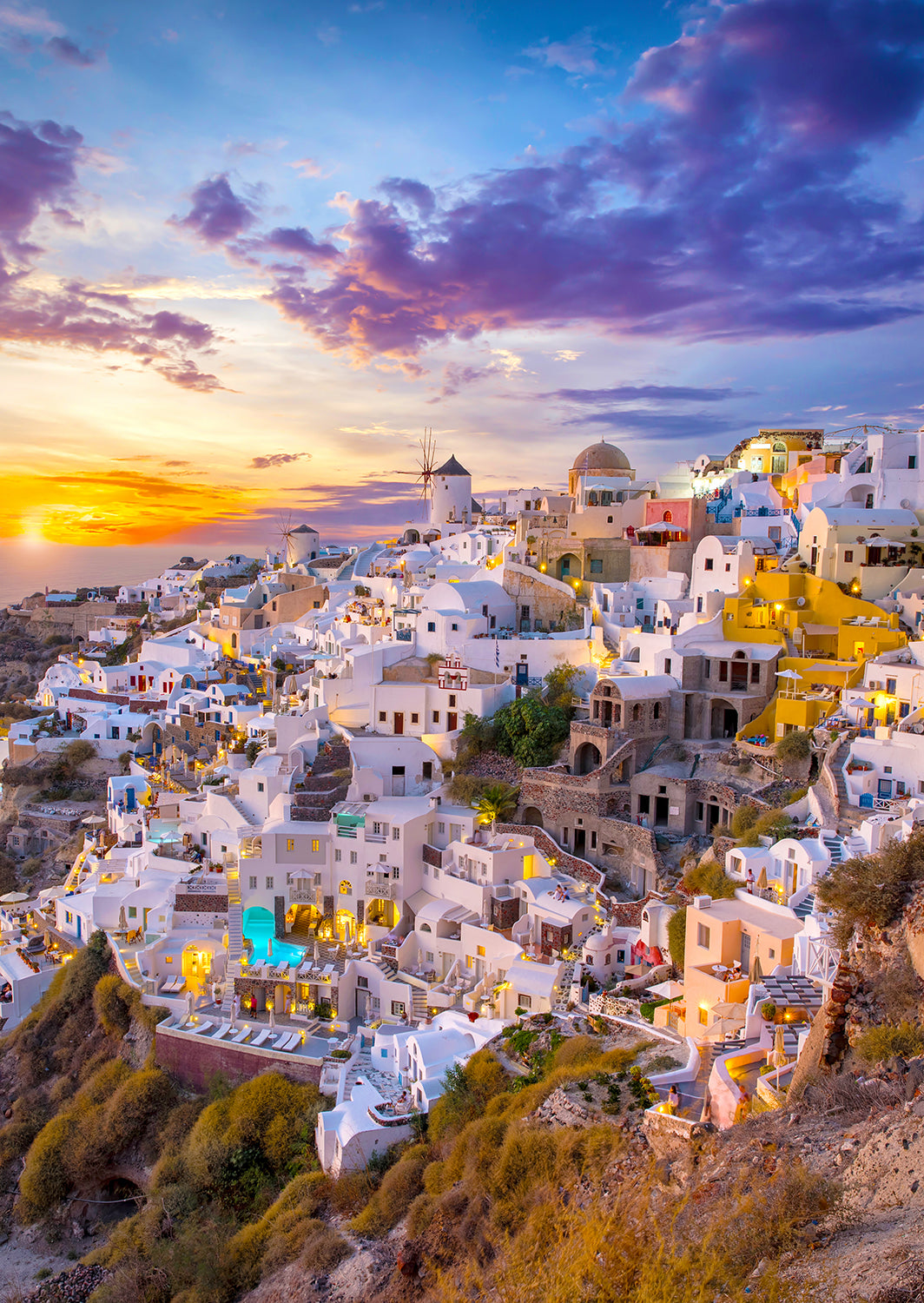 Coucher de soleil sur Santorin (1000pcs)