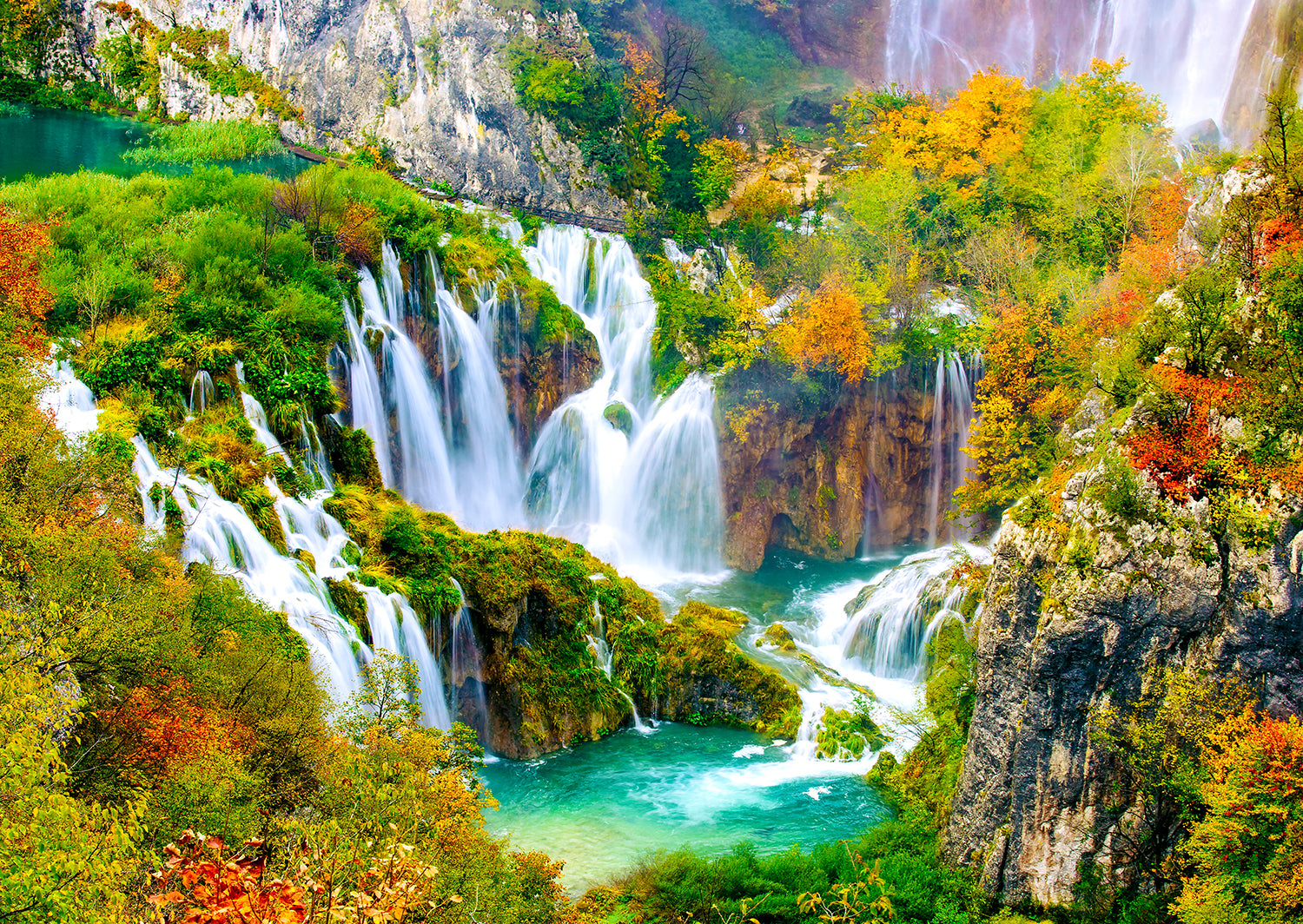 Plitvice Waterfalls en automne (1000pcs)