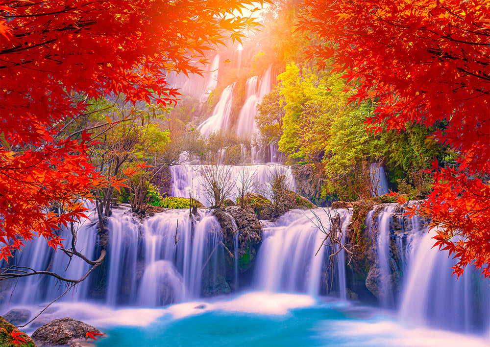 Thee lor su cascade en automne, Thaïlande (1000pcs)