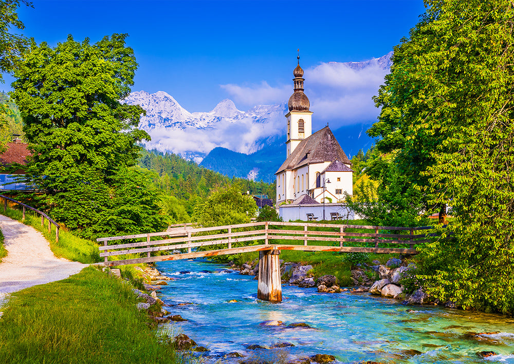 Petite église à Ramsau, Allemagne (1000pcs)