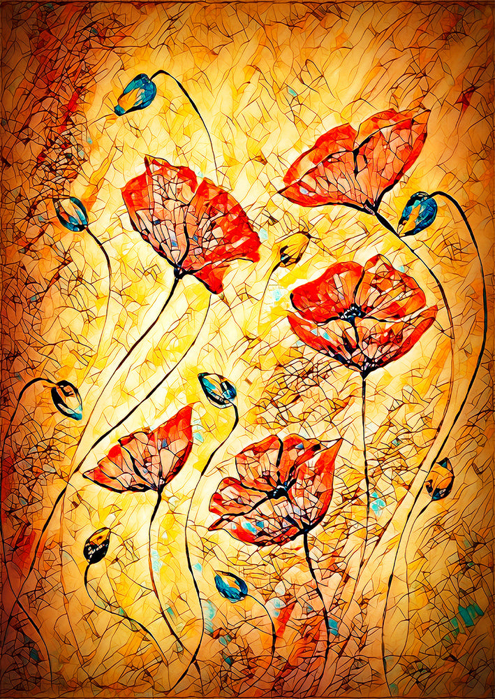 Red Poppies Painting (1000pcs)