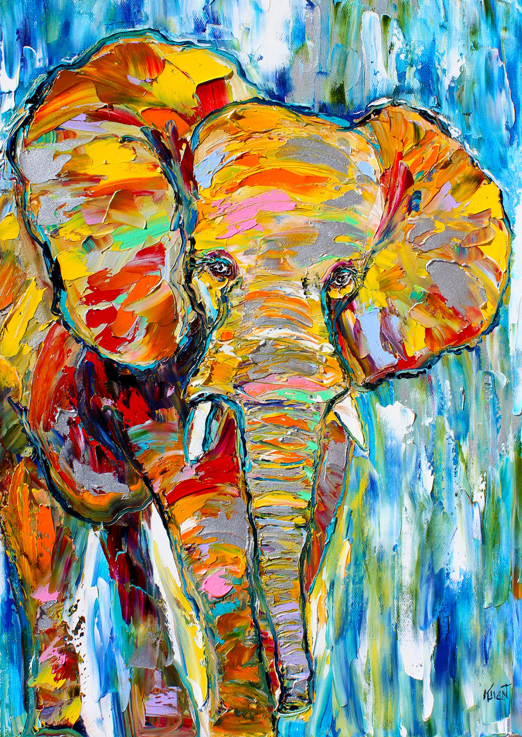 Éléphant coloré (1000pcs)