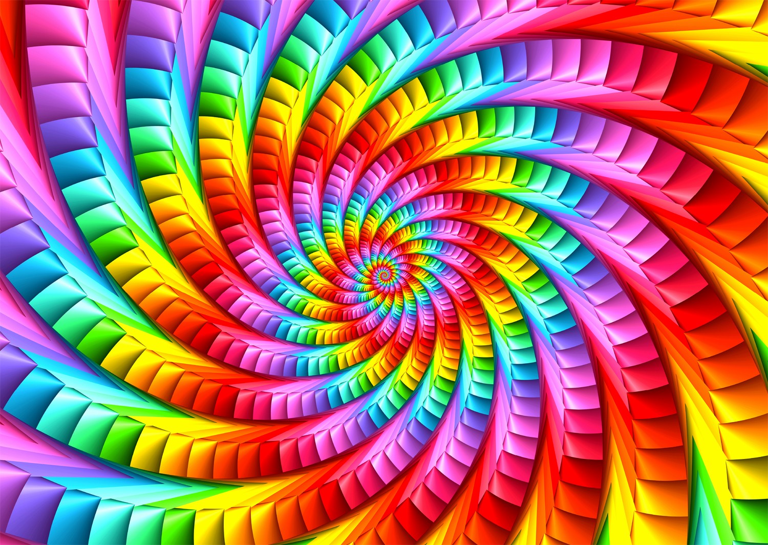 Spirale arc-en-ciel psychédélique (1000pcs)