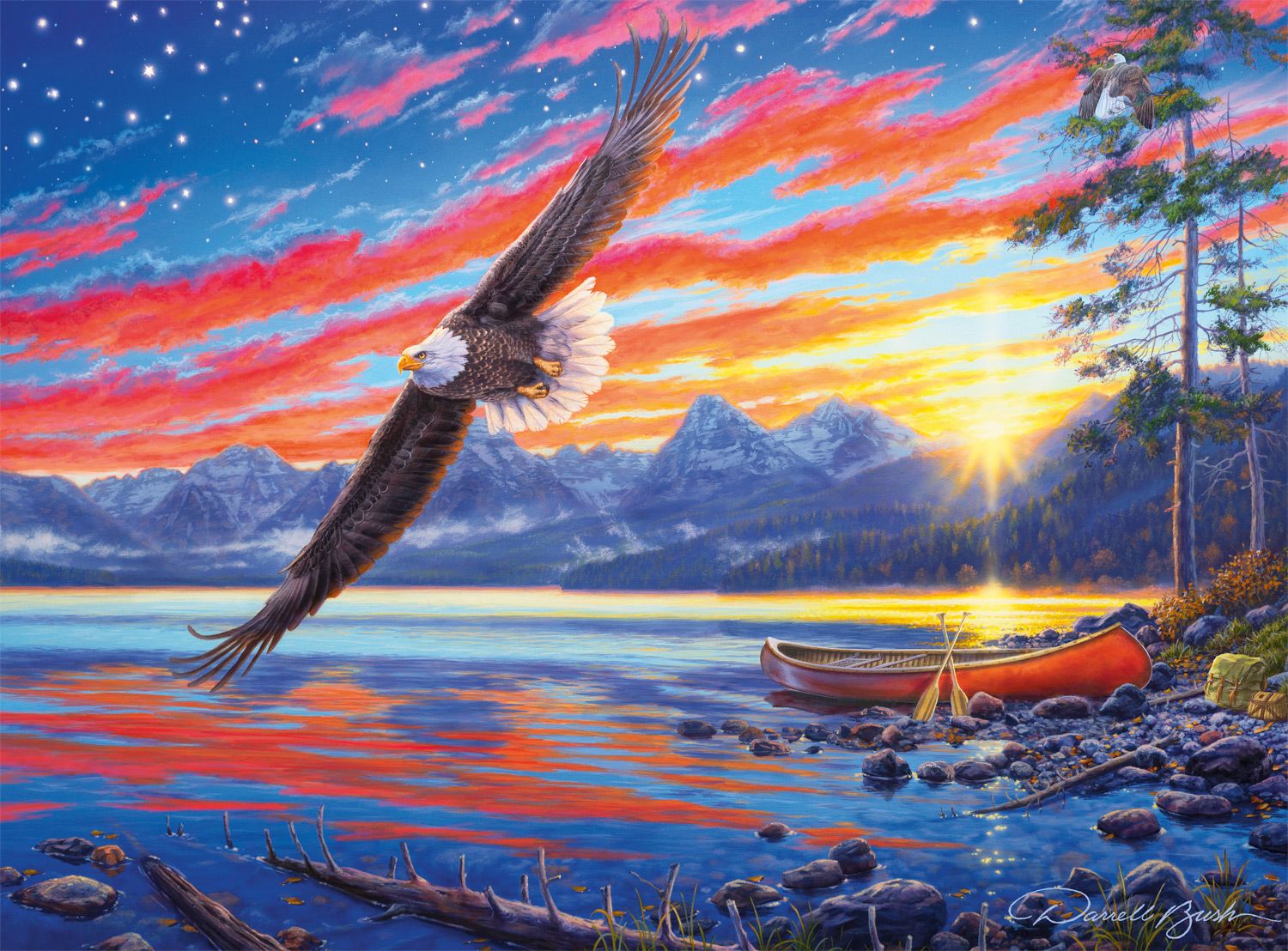 Coucher de soleil étoilé, darrell bush
