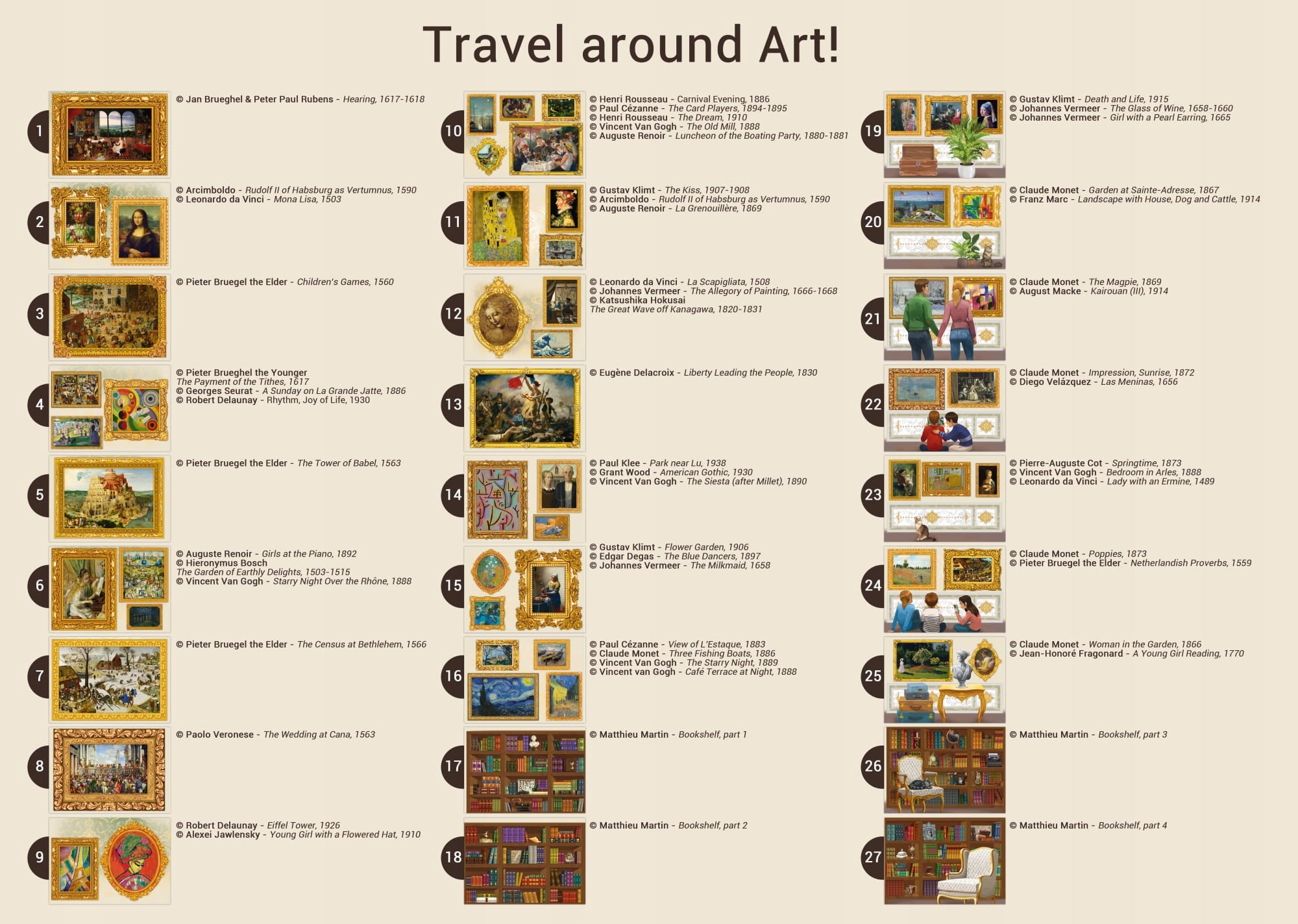 Le plus grand puzzle du monde au monde - voyager autour de l'art! (54 000 pc)