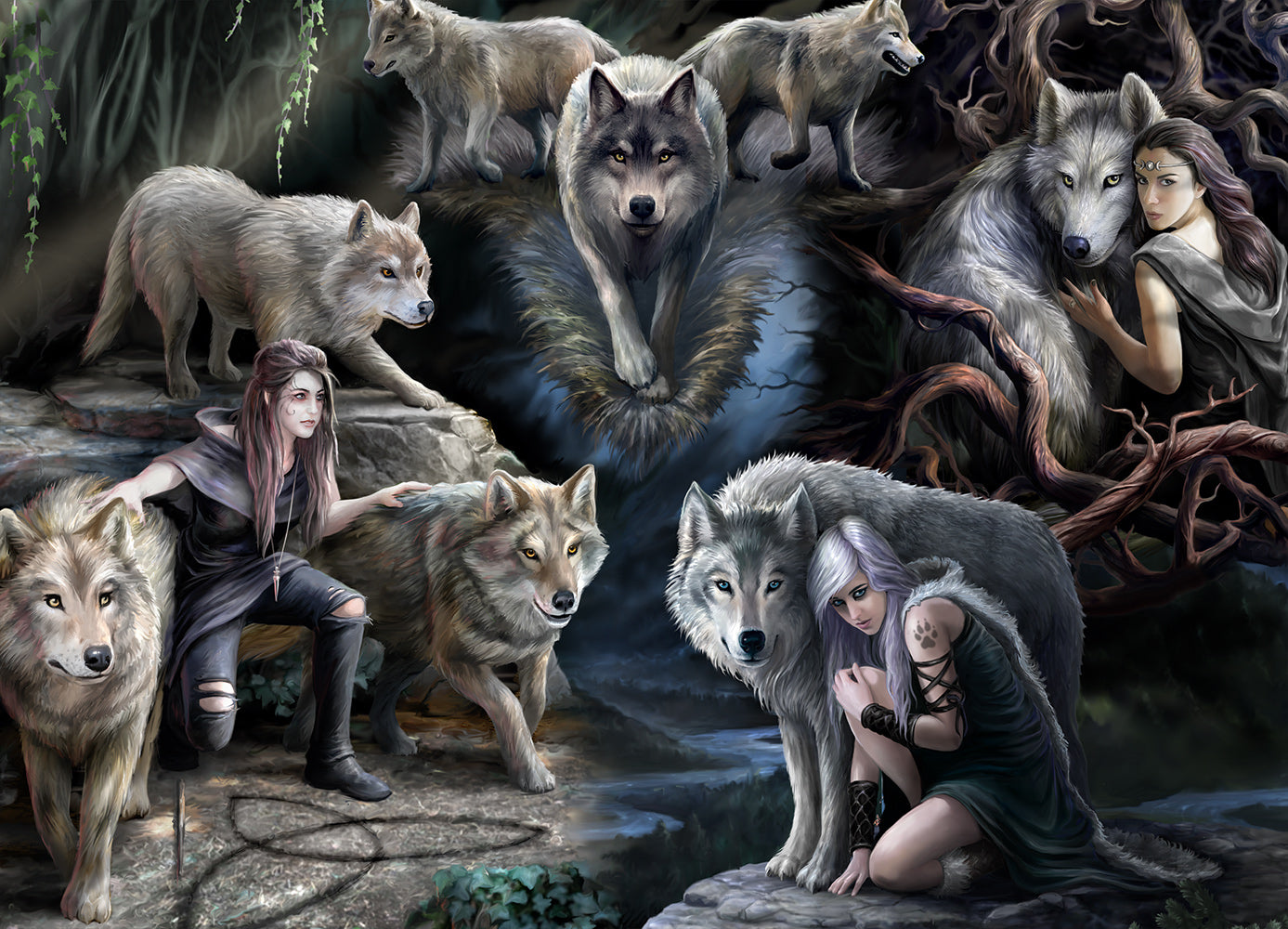 DMG Anne Stokes - Wolf Collage (1500pcs) (DAMAGED BOX)