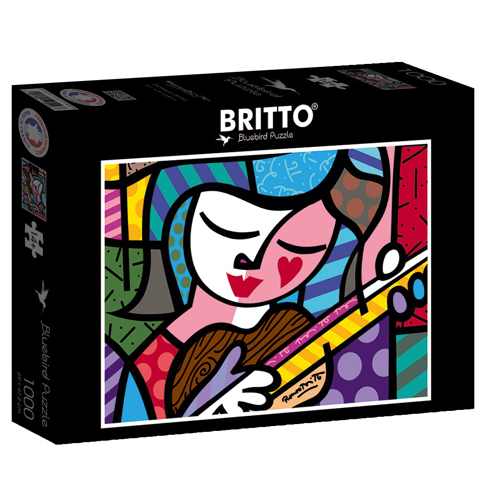 Romero Britto - Girl with Guitar (1000pcs)