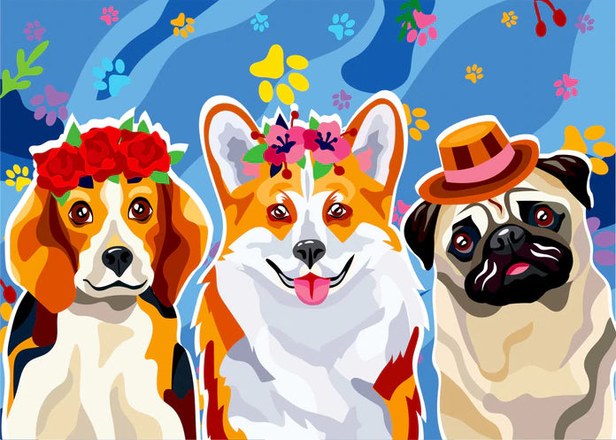 Famille de chiens PFG (puzzles pour de bon)