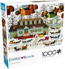 PFG Beaver Hat Tavern, Charles Wysocki (1000pcs) (Usage/Used - PUZZLES FOR GOOD)