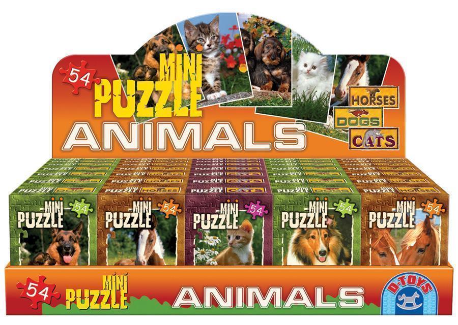 Mini puzzle des animaux (chat gris)