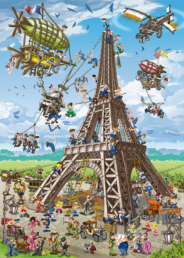 Cartoon Collection - Building the Eiffel Tower
