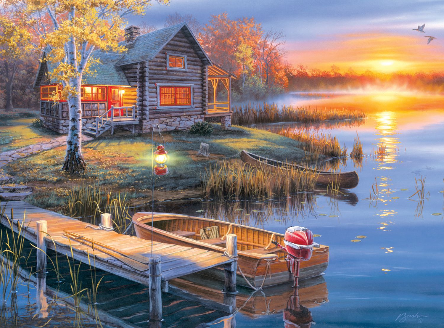 Automne au lac, Darrell Bush