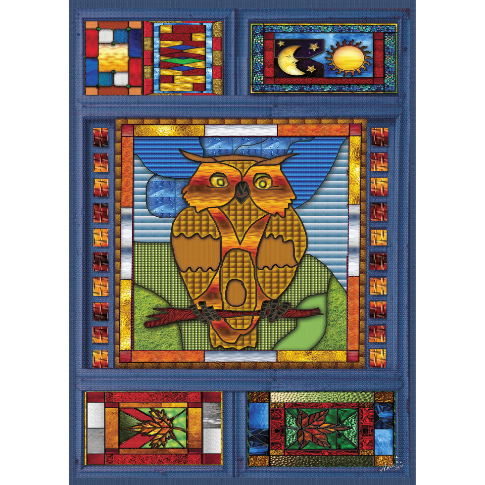 Hibou en Vitrail/ Stained Glass Owl