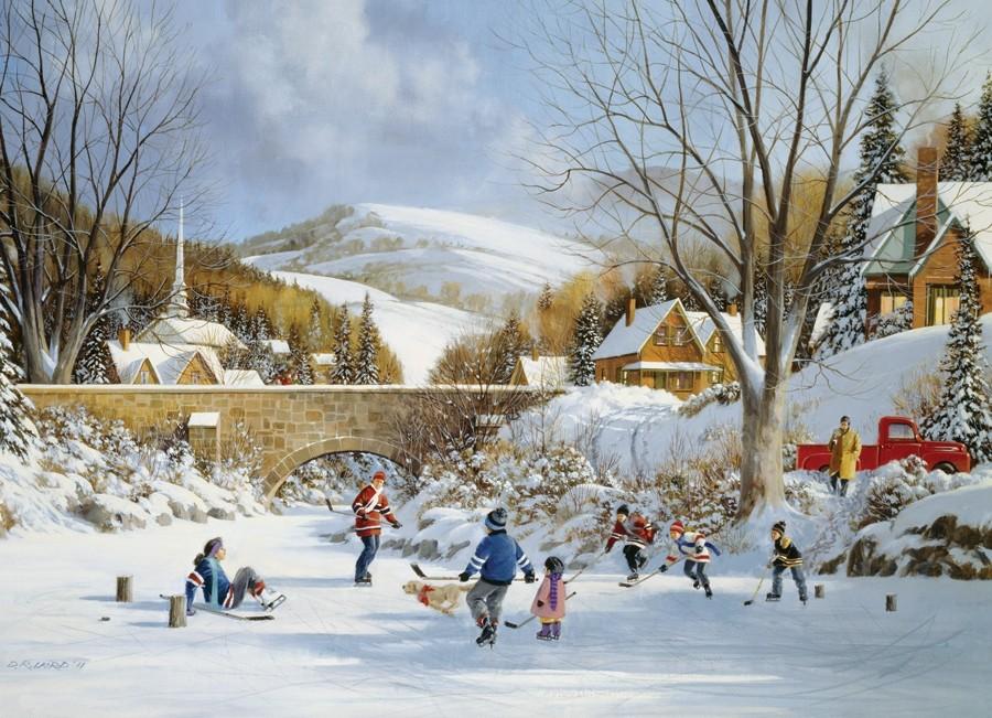 Hockey sur le lac Frozen (boîte modulaire)