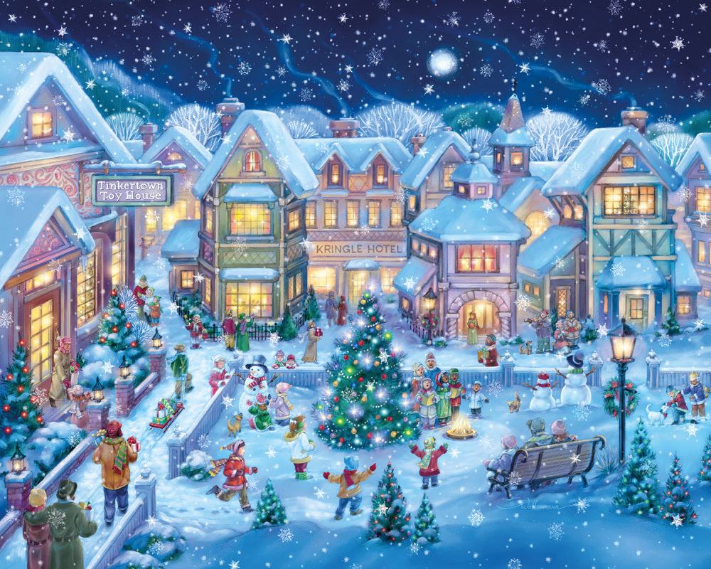 Holiday Village Square, Randy Wollenmann (1000pcs)