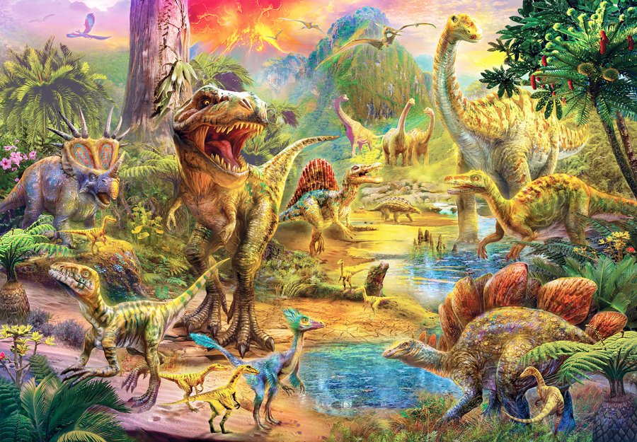 Paysage des dinosaures, Jan Patrik Krasny (500pcs)
