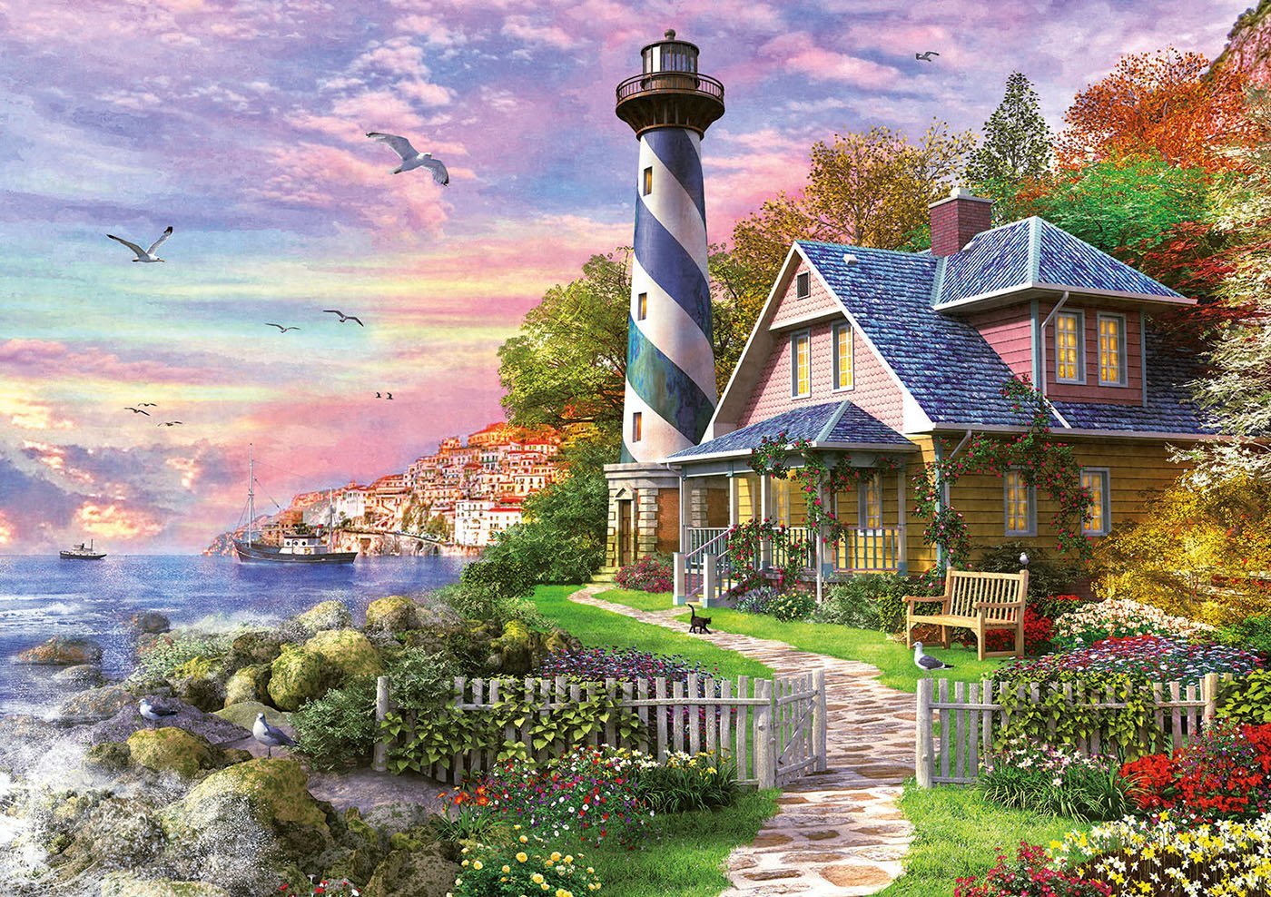 Lighthouse at Rock Bay, Dominic Davison, (4000pcs)