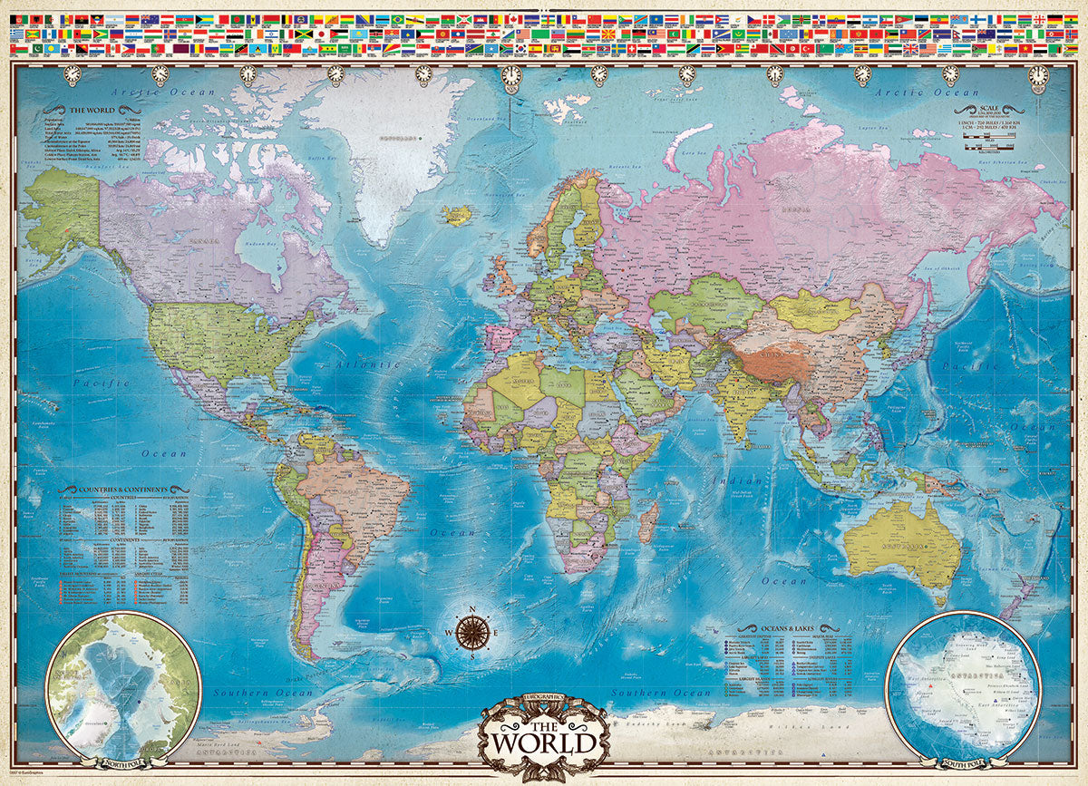 PFG Map of the World (1000pcs) (Usage/Used - PUZZLES FOR GOOD)