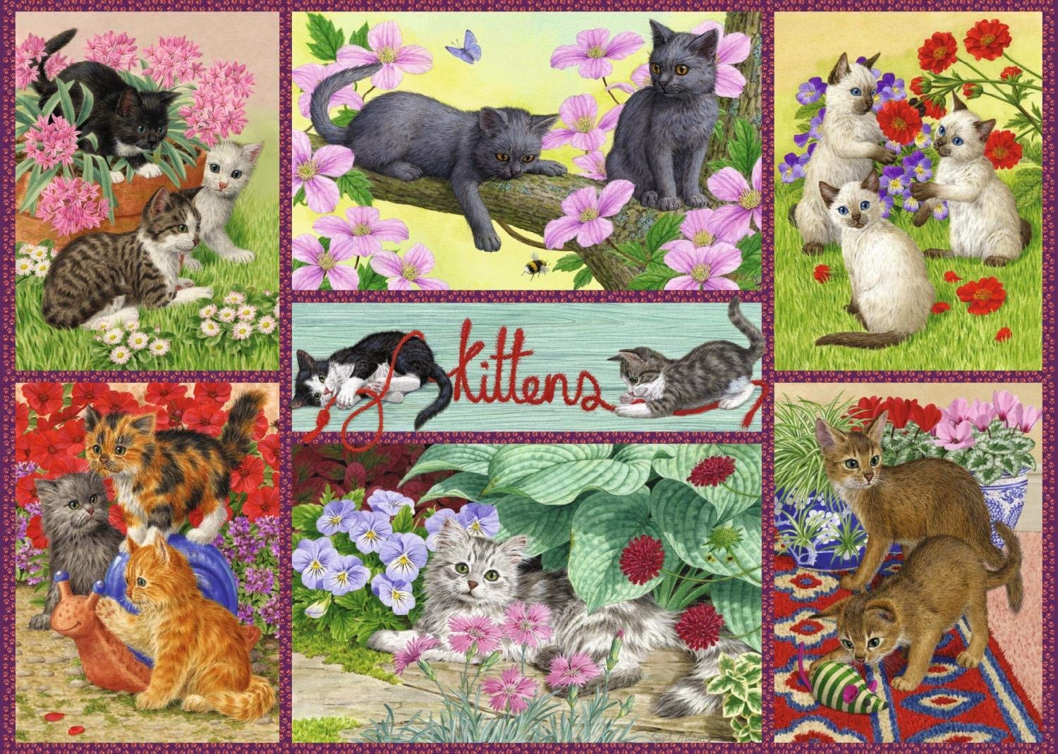 PFG Playful Kittens, Sarah Adams (500pcs) (Usage/Used - PUZZLES FOR GOOD)
