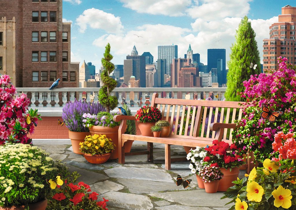 Jardin sur le toit de Ravensburger (500 grands PC)