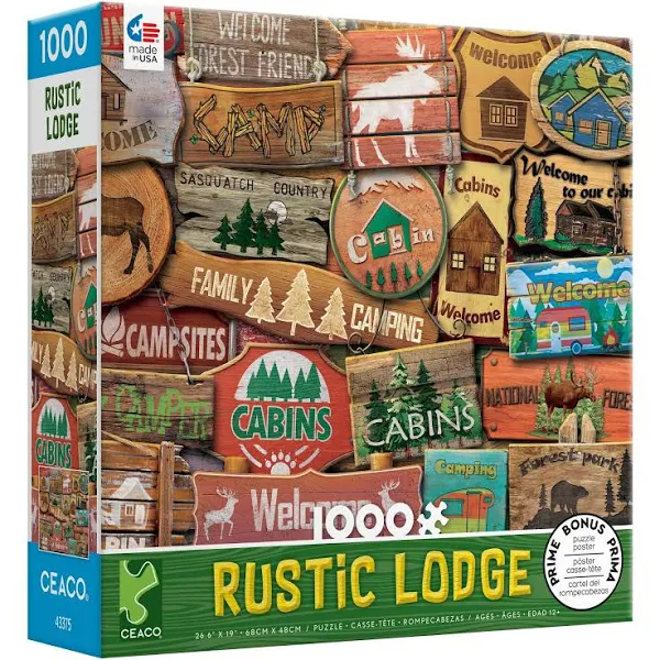 Lodge rustique: retraite de cabine (1000pcs)