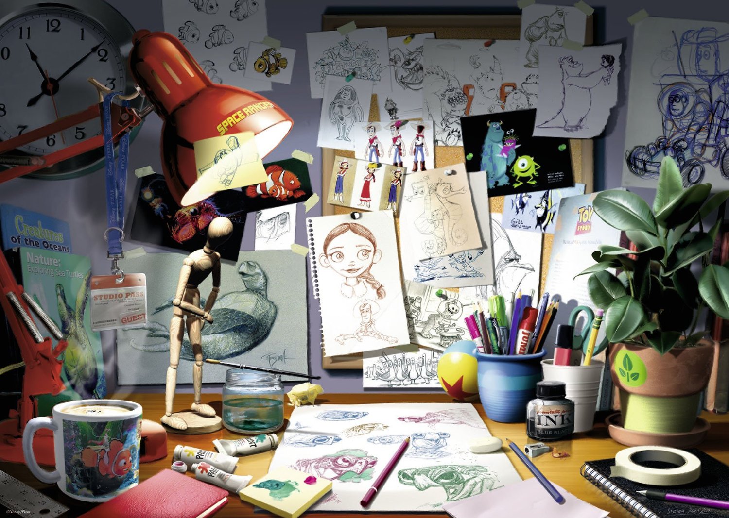 Ravensburger Disney-Pixar: The Artist's Desk
