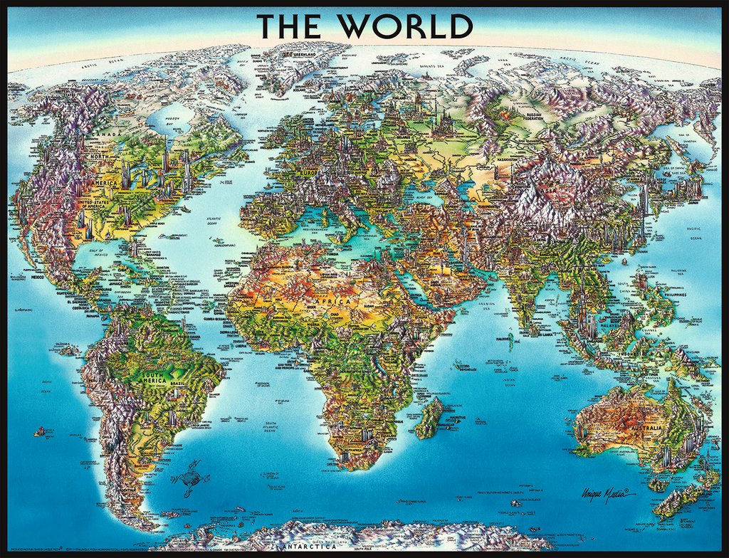 PFG Ravensburger World Map (2000pcs) (Usage/Used - PUZZLES FOR GOOD)