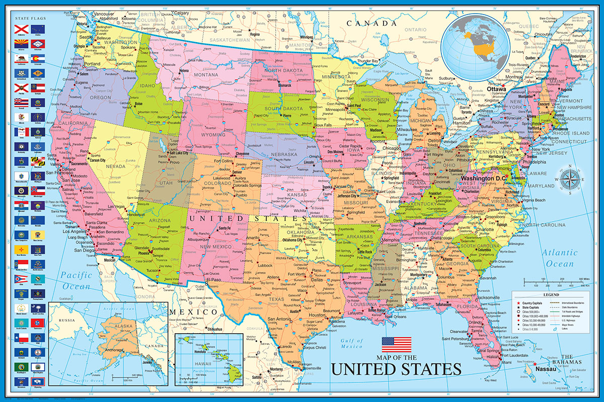 PFG Map of the United States of America (Usage/Used - PUZZLES FOR GOOD)