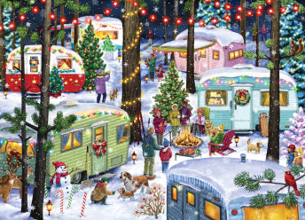 PFG Camping pour Noël, Randy Wollenmann (1000 pièces) (Utilisation - PUZZLES FOR GOOD)